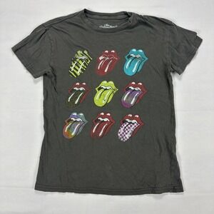 The Rolling Stones Graphic T Shirt Multi Lips Logo‎ Size S Cotton